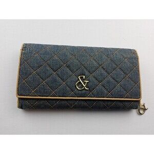 Pinky & Dianne Quilted Denim Snap Accordion Wallet With Travel Wallet